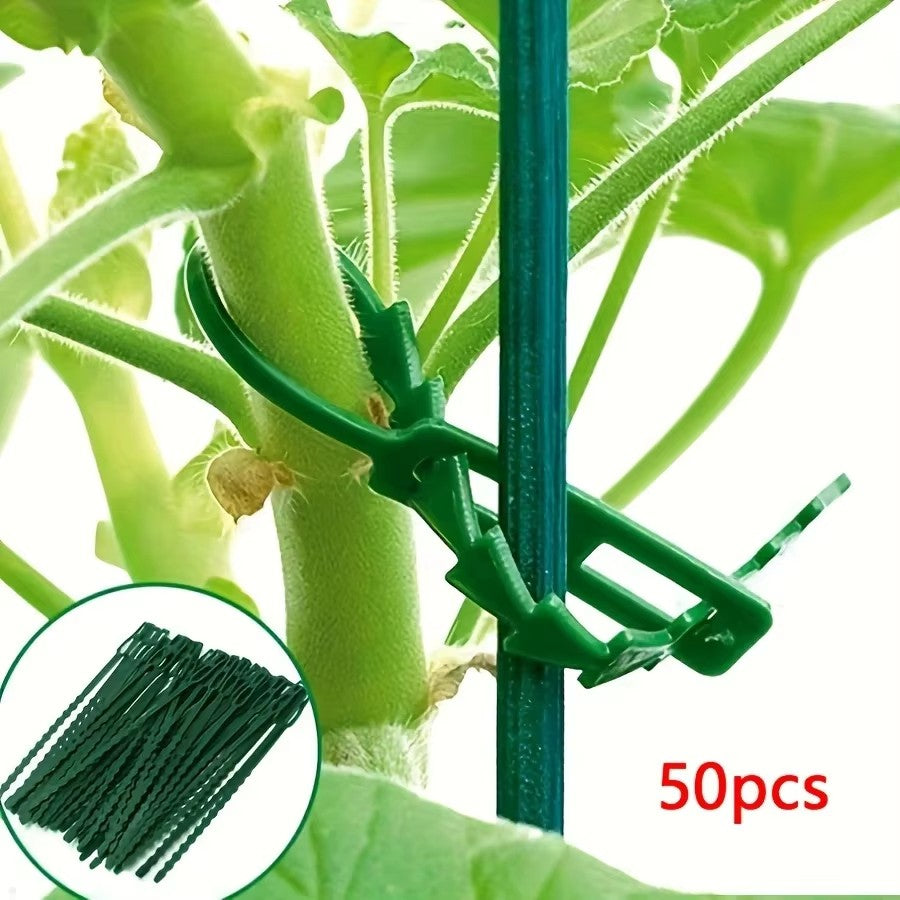 Reusable Adjustable Plastic Plant Cable Ties for Garden Vines, Trees, and Shrubs Support, Locking Nylon Zipper Organizer Tools