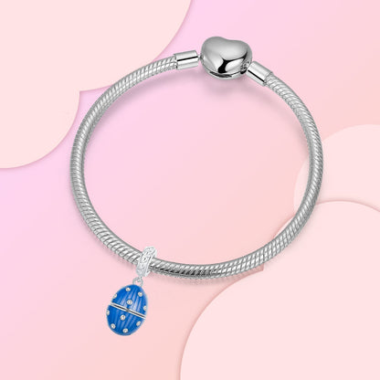 925 Sterling Silver Can Be Opened Pandant Easter Egg Charms Beads Fit Original Bracelet Making Fine Jewelry Women DIY Gift
