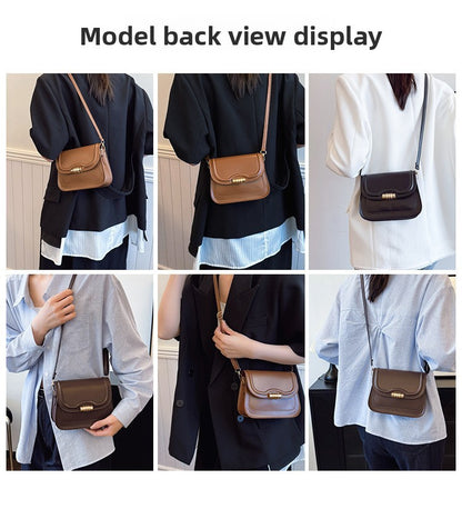 Latest Retro Crossbody Bag for Women High End Fashion Saddle Shoulder Handbag Unique Design