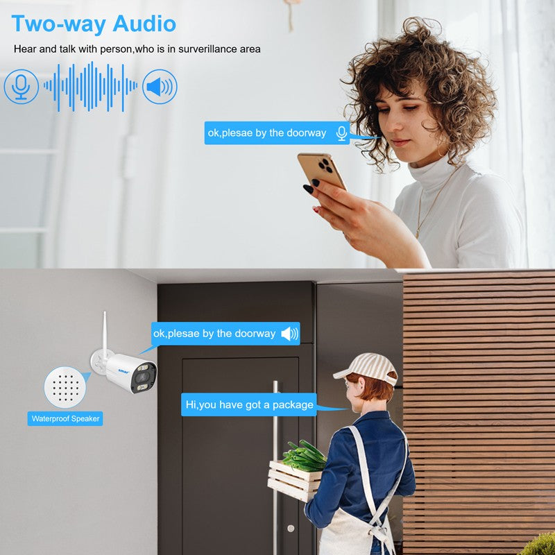 Smar Outdoor IP Wifi 3MP Survalance Camera for Wifi CCTV System Kit Human Detection Night Vision Video Cam ICSEE Two Way Audio