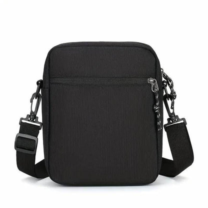 Men's Shoulder Bag with Leaf Design "Not Cheap Just Rich" Slogan Fashion Portable Male Small Crossbody Bags Leisure Phone Bag
