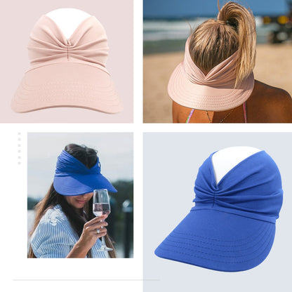 Spring and summer Beach Sun Hat for women New ladies outdoor sports empty top hat  sun-protection visior