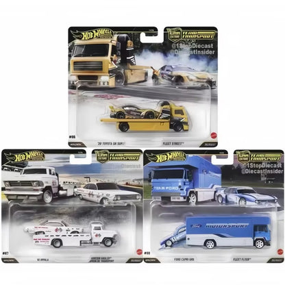 Genuine Hot Wheels Car Culture 2025 Team Transport Fleet Series Car Model 1/64 Flf56 Ferrari 250 Toyota Ae86 Alloy Model Gifts