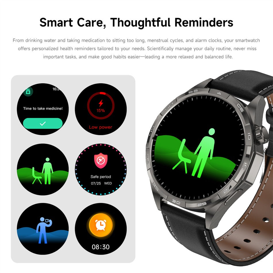 2026 Novo Relógio Fitness Original G T6 Pro Smartwatch Tela AMOLED HD de 1.50" com GPS, Monitor de Batimentos Cardíacos e Chamadas Bluetooth para Homens