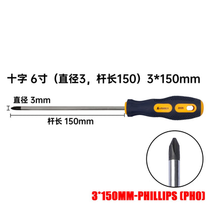 3*150-6*150mm PH0 PH1 PH2 Phillips Screwdriver 3MM 5MM 6MM Slotted Screw Driver Multifunctional Magnetic Cross Bolt Driver Tools