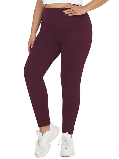 Plus Size Super Soft Fleece Lined Leggings Women, Workout Yoga Running Thermal Warm Pants For cold winter Running
