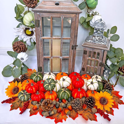 9pcs Random Mixed Mini Artificial Halloween Pumpkin Decor Simulation Vegetable DIY Craft  Home Party Decoration Prop