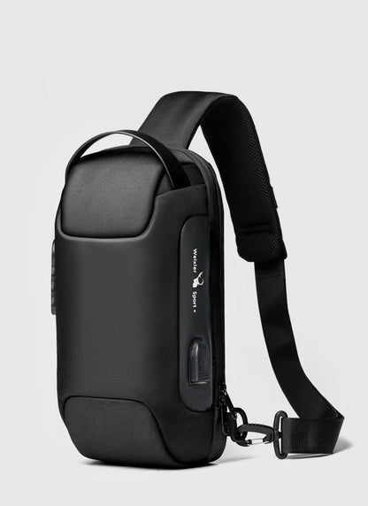 2023 Men's Chest Bag Waterproof Crossbody Bag Multifunction Anti-theft Travel Bags Shoulder Bag Male USB Charging Pouch for Man