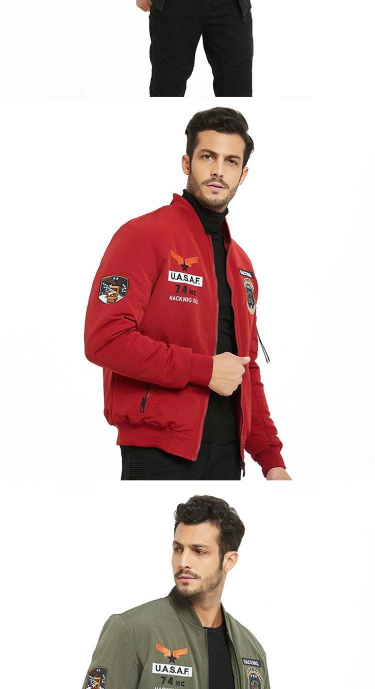 Men Bomber Jackets 2027 XK  Coats Slim Fit Jackets Casual Coats Good Quality Male Cotton Stand Collar Outerwear Coats 4XL