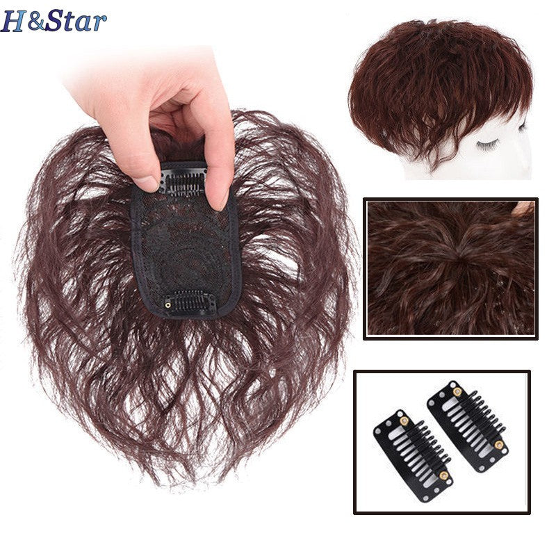 H&STAR Aplique Sintético com Presilha de 8 Polegadas para Mulheres com Cabelos Ralos - Aumenta o Volume do Cabelo, Curto e Cacheado