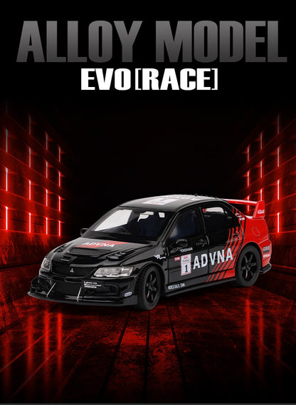 1:32 Mitsubishi Lancer Evolution EVO Pista Pintado Sports Metal Liga Modelo de Carro Fundido Veículo em Miniatura Miniatura GT Presente Amigo