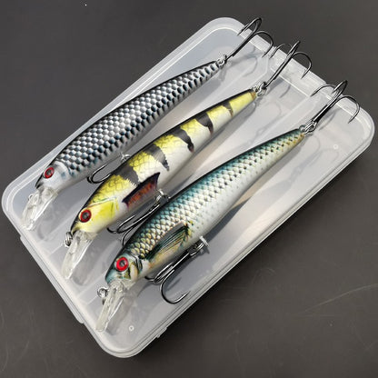 1pc/3pcs 13g Isca de Pesca com Impressão Colorida Sinking Minnow Isca Artificial Legal para Pesca