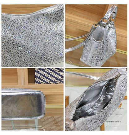Women Evening Bag 2025 New Shiny Rhinestone Women's Shoulder Bag Fashion Luxury Dinner Party Handbag Female Crossbody Bags