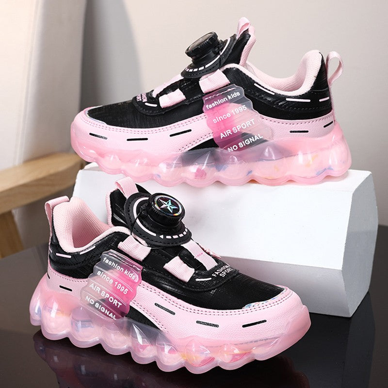 New Anti-skid Leather Kids Sneakers for 5-16Years Girls Casual Walking Footwear Non Slip Children Boys Sport Running Sneaker