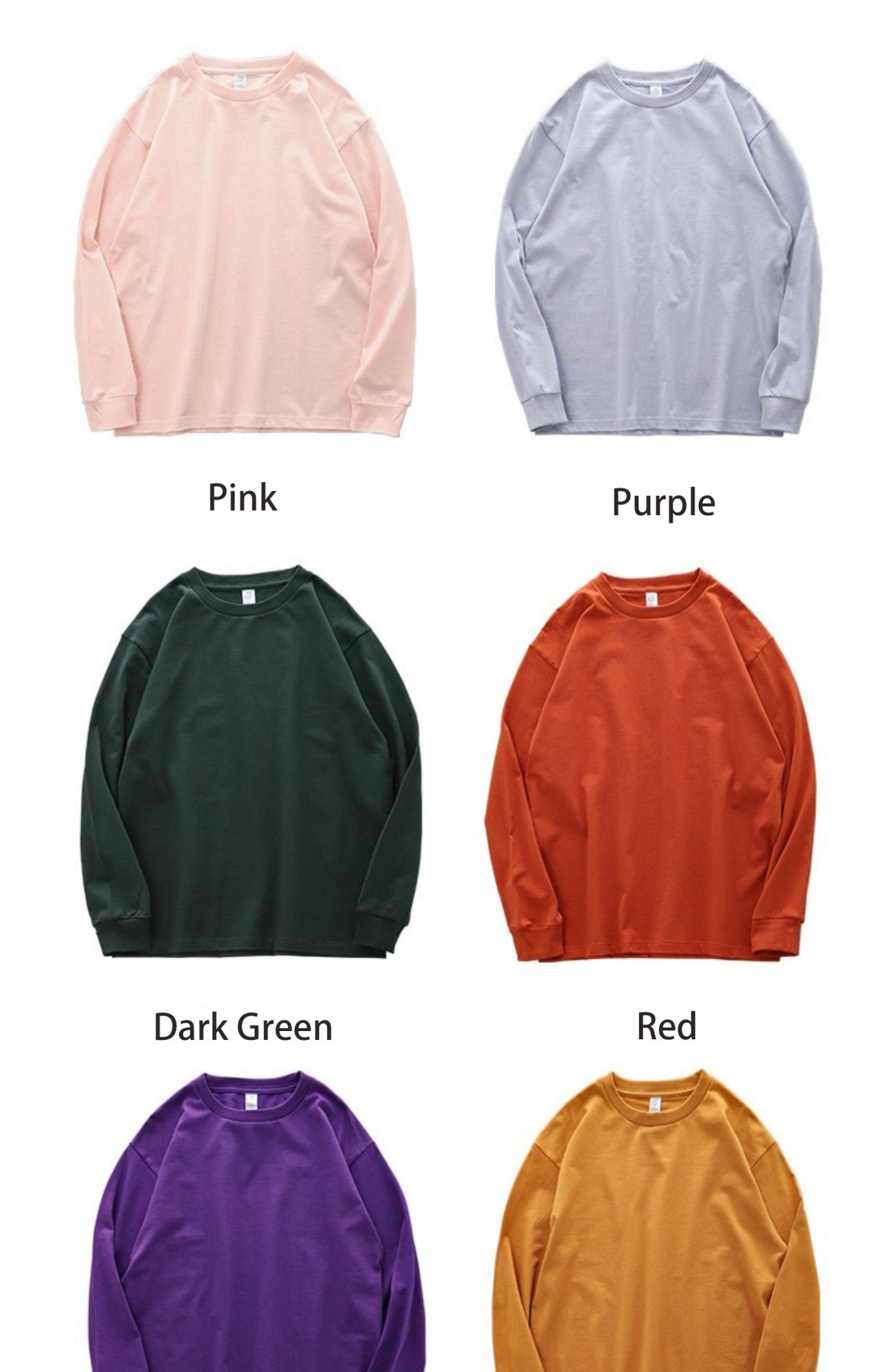 Dukeen 280g Heavyweight Long-Sleeved T-Shirt for Men 100% Cotton Shirts Oversized Solid Color Tops Plain Tees Men's Clothing