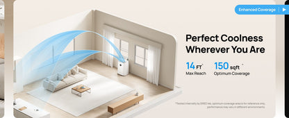 Dreo Ar Condicionado Portátil, 8000 BTU ASHRAE (5000 BTU DOE) Unidade de AC Inteligente para Quarto com Resfriamento sem Drenagem, AC318S