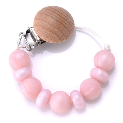 New Silicone Beads Dummy Clip Holder Soother Pacifier Clips Chain for Baby Teething Toys Chew Gifts Accessories BPA Free