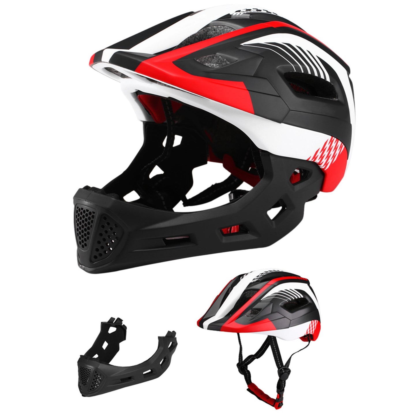 Capacete de bicicleta Lixada infantil destacável de rosto inteiro Capacete infantil esportivo para ciclismo mtb motocicleta skate patins