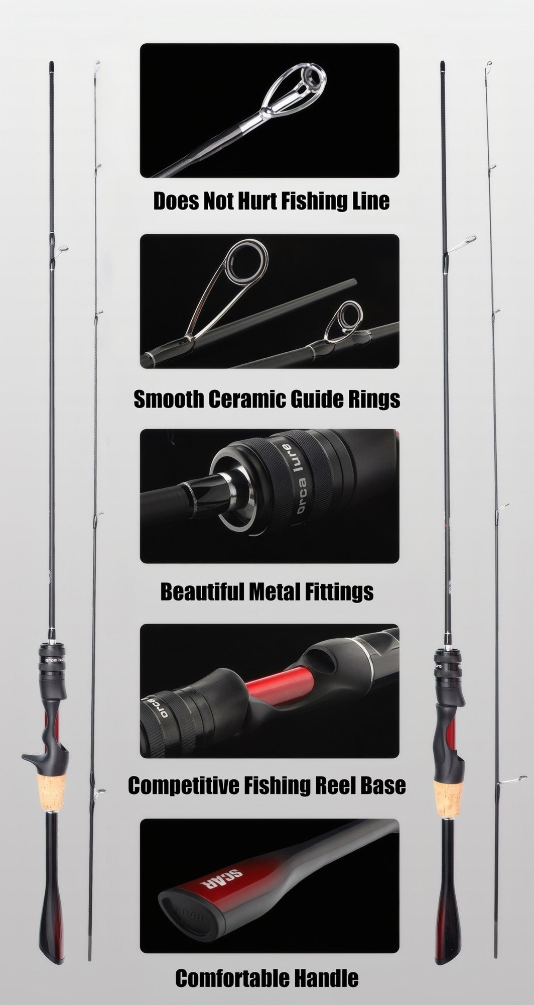 Vara de Pesca de Carpa, Baixo, Truta em Fibra de Carbono UL Ultraleve, Vara de Spinning e Casting, 1,8m 1,68m, Vara para Iscas Pequenas