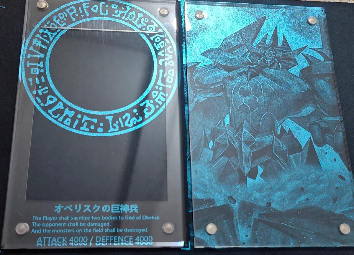 Yu-Gi-Oh Anime Personagem Card Brick Deus Egípcio O DRAGÃO ALADO DE RA Acrílico Banhado a Ouro Brick Cartas de Exibição Não Incluídas