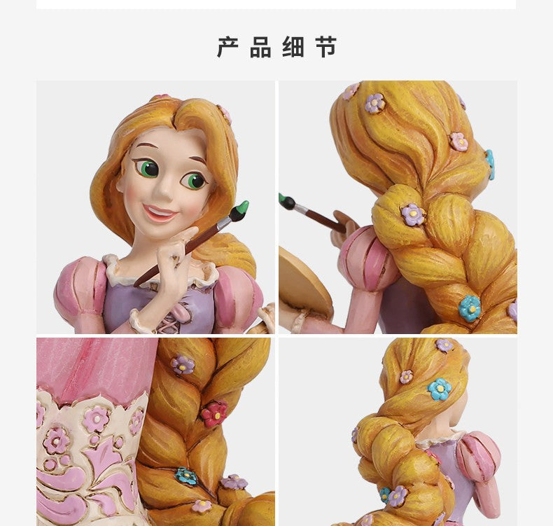 Novos produtos em estoque: Pinturas de personagens de desenho animado, Estatuetas de princesas de cabelo comprido, Brinquedos de estatuetas, Presentes surpresa de aniversário para meninas
