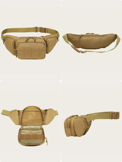 Multi functional outdoor hiking leisure waist bag, sports bag, cycling bag, single shoulder tactical waist bag