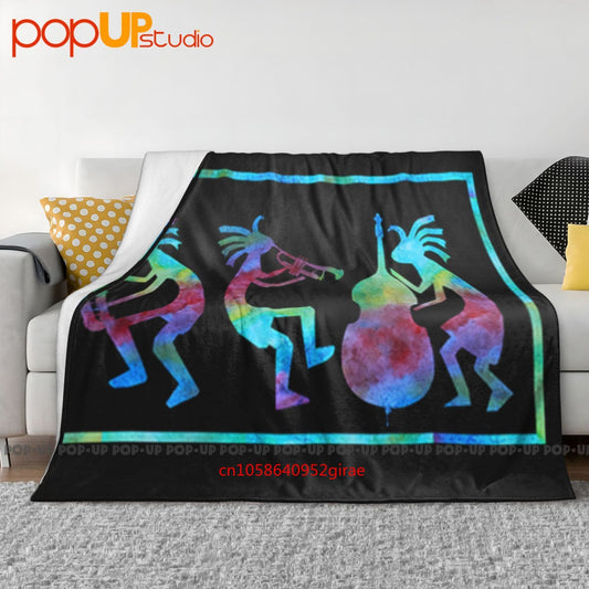Kokopelli Jazz Trio Ultra-Soft Blanket Quilt Winter Sofa Cover Bed Covers
