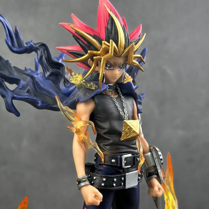 2025 28cm Anime Duel Monsters Anime Figure Gk Yugi Muto Doll 2 Heads Pvc Statue Model Collectible Decoration Toys Christmas Gift