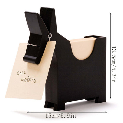 Cute rabbit desktop note holder (without notes), fun and practical home or office desk decoration, desk accessories