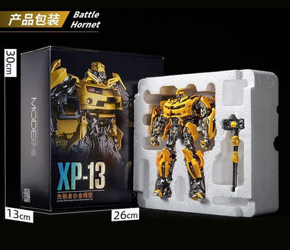EM ESTOQUE YUEXING XP13 XP14 Brinquedos de Transformação Guerreiro Abelha Comandante OP Figura de Ação Vespa Robô de Deformação Liga Modelo Anime