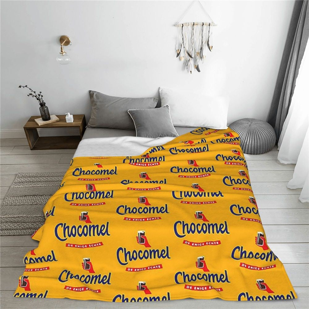 Chocomel Chocolademelk Nederland Blanket Fleece Sofa Throw Blanket Breathable for Couch Bedding Outdoor Throws Bedspread Quilt