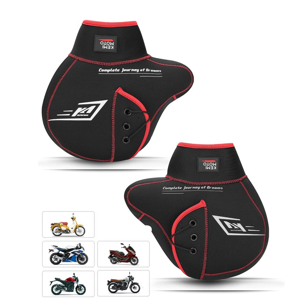Luvas de guidão KEMIMOTO Luvas de mão para motocicleta Inverno Corta-vento Impermeável Lavável para Scooter ATV Snowmobile