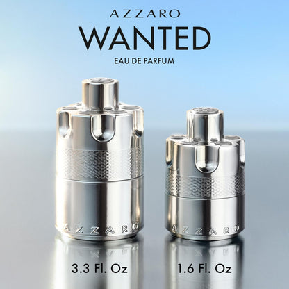 Azzaro Wanted Eau De Parfum - Fragrância Amadeirada, Aromática e Picante - Notas Frescas - Longa Duração - Perfumes de Luxo para Homens