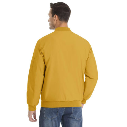 MAGCOMSEN Men's Aviator Jackets Thick Warm Orange Lining Bomber Jackets Fall Winter Casual Windproof Coats