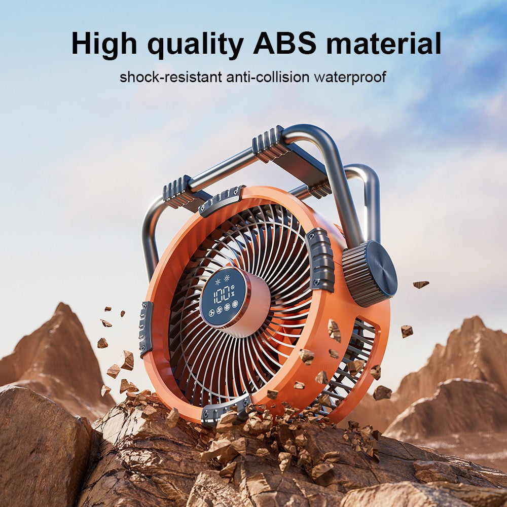 Camping Fan 20000mAh Rechargeable Portable Outdoor Camping Fan Air Circulators Wireless Tent Ceiling Fans with Hook and Light