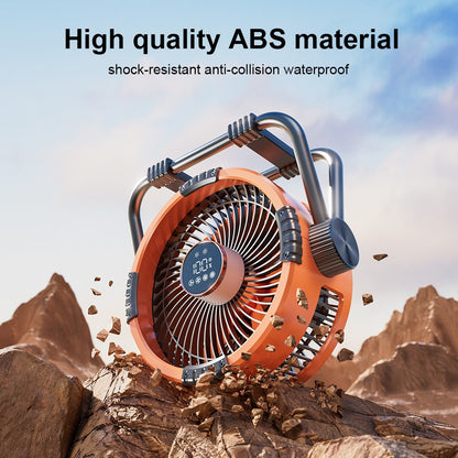 Camping Fan 20000mAh Rechargeable Portable Outdoor Camping Fan Air Circulators Wireless Tent Ceiling Fans with Hook and Light