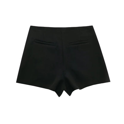 MUJER 2025 Black Mini Skirt Shorts Woman Fashion Asymmetric Skort For Women High