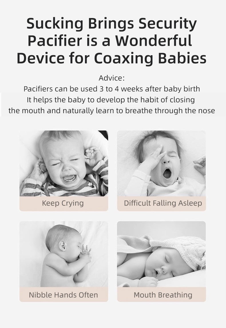 Cartoon Pattern Thumb Shape Toddlers Soothe Kids Newborn Baby Silicone Teething Pacifier