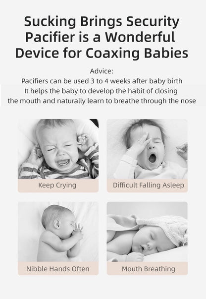 Cartoon Pattern Thumb Shape Toddlers Soothe Kids Newborn Baby Silicone Teething Pacifier