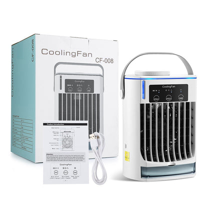 Mini Ar Condicionado Climatizador Ventilador Portátil a Água Ventilador de Ar Condicionado Móvel Para Escritório, Quarto, Carros