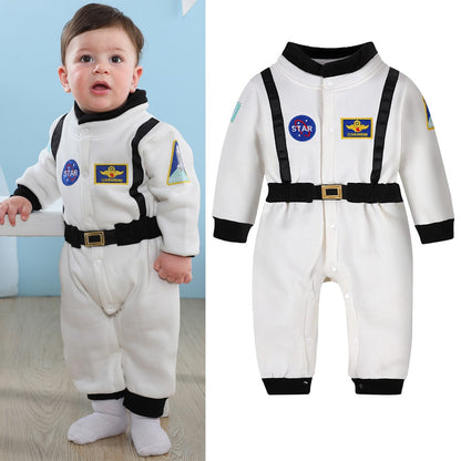 Toddler Astronaut Costume Baby Boys Space Suit Rompers Infant Halloween Birthday Party Cosplay Fancy Dress Jumpsuit