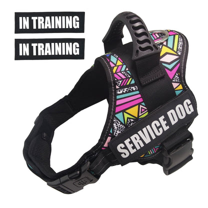 Colete Favorito de Suporte Emocional e Cão de Serviço com Arnês Para Cães de Estimação Com Patches Refletivos Removíveis Para Cães Grandes e Médios