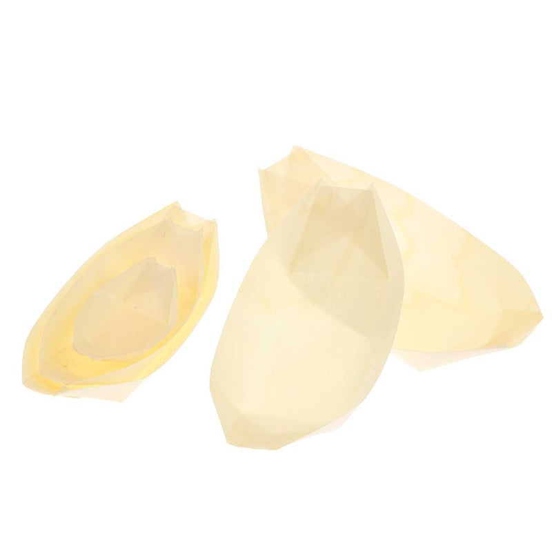 Bandejas de Alimentos 50pçs Barco de Madeira para Sushi Bambu Natural Descartável Caiaque Salada Sobremesa Bolo de Pinheiro Barco Tigela de Lanche Tapete Bandeja de Prato de Sushi