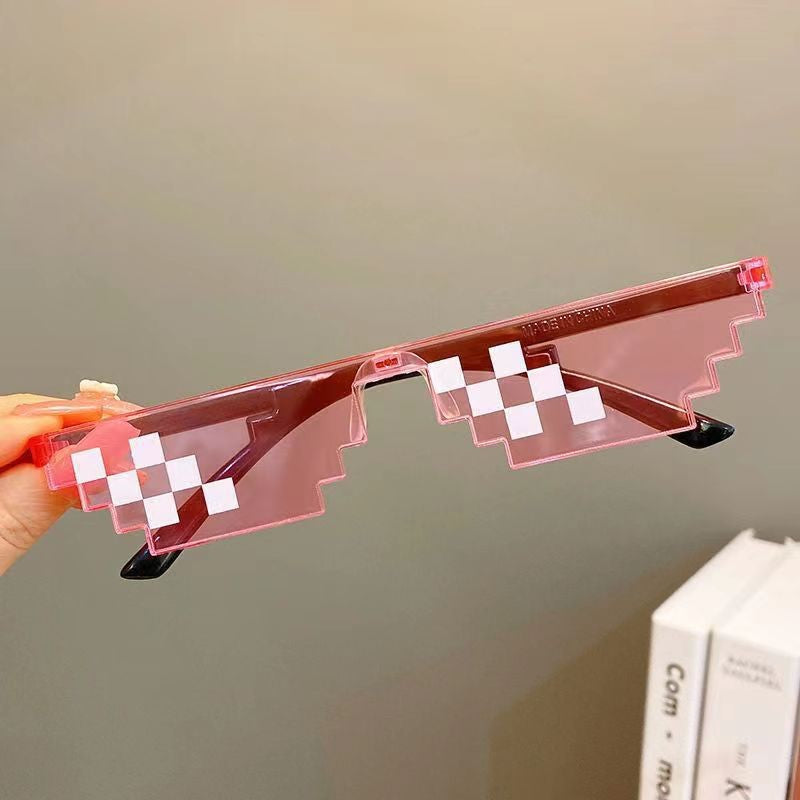 5/10pcs Mosaic Sunglasses Cool Party Vintage Shades Eyewear For Men Women Pixelated Sunglasses Unisex Gift Toy Funny Glasses