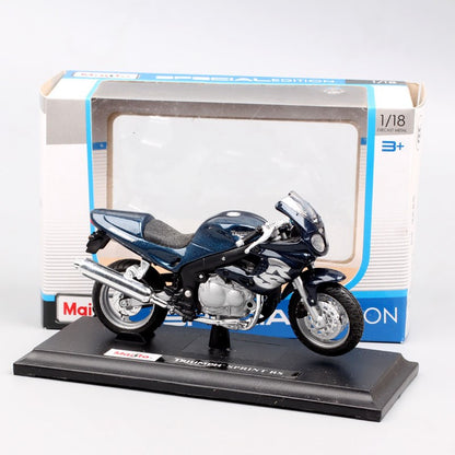 1/18 Escala Welly Triumph Tiger Explorer 800 Sprint RS Bonneville Daytona Trophy Thruxton 1200 Moto Diecast Modelo Brinquedo
