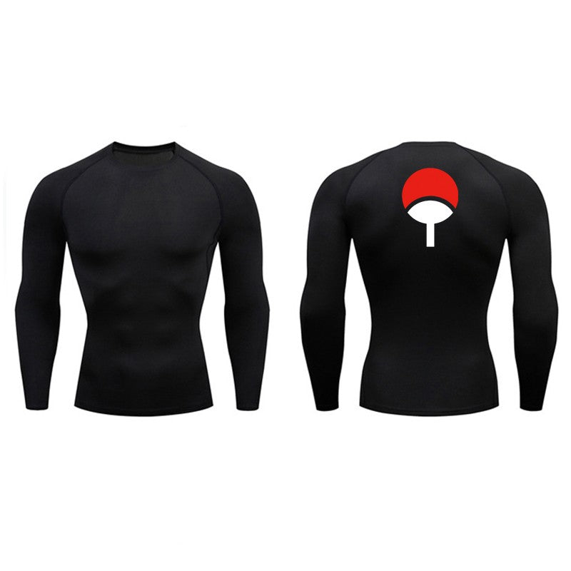 Graphic Compression Shirts for Men Athletic Quick Dry Rash Guard Stretchy Baselayers Undershirts Gym Workout Running Tshirt Tops