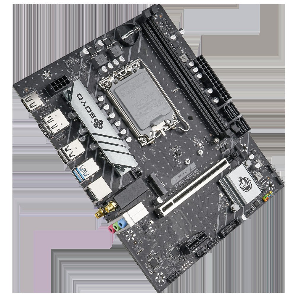 SOYO Motherboard Set H610M LGA1700 with Intel CPU i3 12100F DDR4 (8G*2) 16GB 3200MHz Desktop Computer components SATA3.0 M.2
