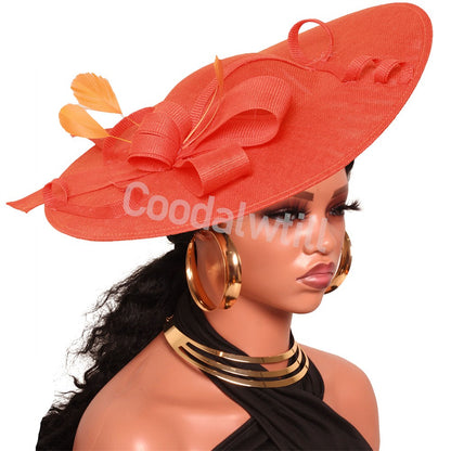 Royal Ascot Big Fascinator Hats Headband Ladies Church Kentucky Derby Headpiece Ladies Race Fashion Hair Accessories Bride Hats