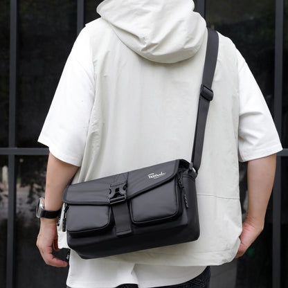 Men's Crossbody Bag Nylon Lightweight Chest Shoulder Bag with Zipper Pocket Waterproof Outdoor Travel Sport Messenger Bag
