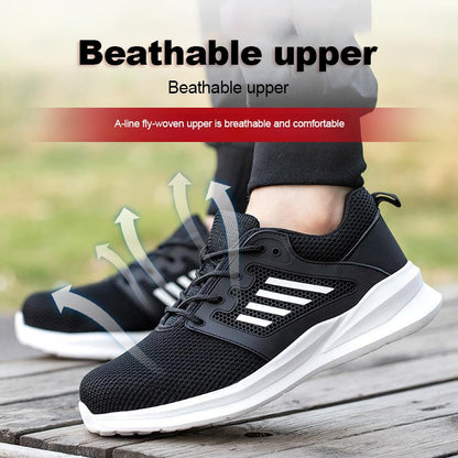 Work Sneakers Steel Toe Shoes Men Safety Shoes Puncture-Proof Work Shoes Boots Fashion Indestructible Footwear Security